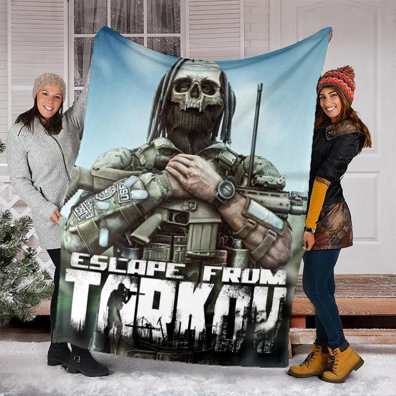 1PC Escape Tactical Camouflage Military Uniform Mask Perfect All Seasons Soft Comfortable Blanket Suitable Sofa Office Outdoor Travel Home Use