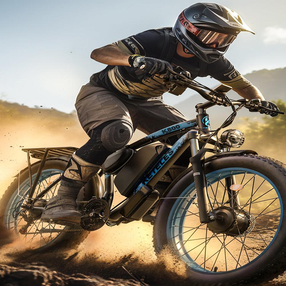 Electric Bicycle KETELES K800 1000Wx2 Dual Motor Electric Mountain Bike Top Speed 55Km/h 48V 23AH Max Range 100Km Load 150Kg 4 Colors