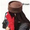 Women 100%  Wool Felt Berets Vintage Hard Concave Top Fedoras Hats Wedding Fascinator Hats Cocktail Party Bridal Pillbox Cap