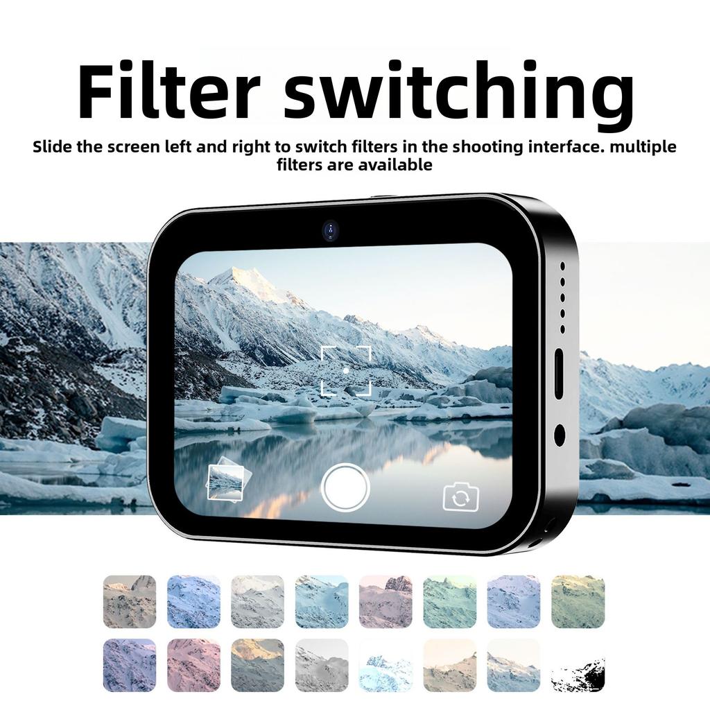 D6 Three-camera CCD High Definition Digital Camera, Film Music Smart Camera Touch Screen Student Card Camera Recorder