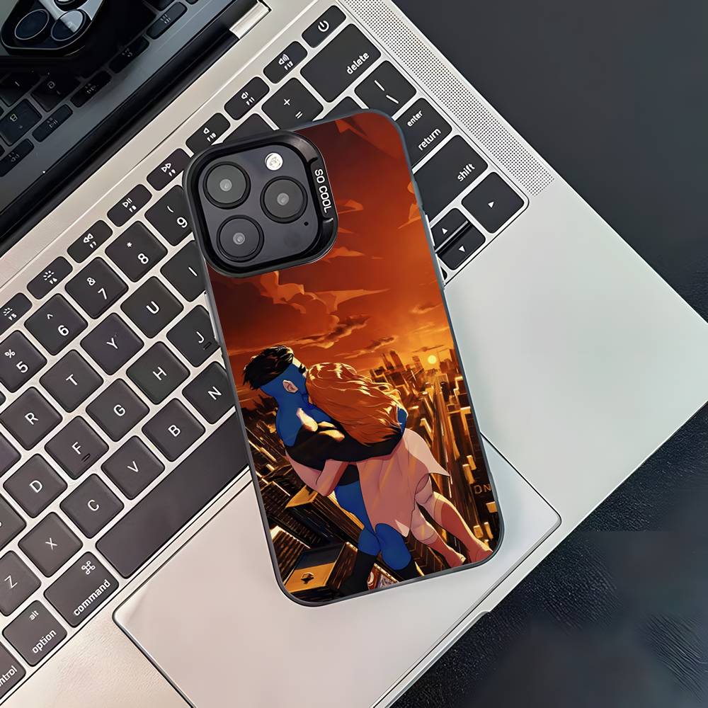 Invincible Mark Atom Eve Phone Case For iPhone 17,16,15,14,13,12,11,Pro,XS,Max,Plus,Mini,SE4,E Black Matte Shockproof Cover