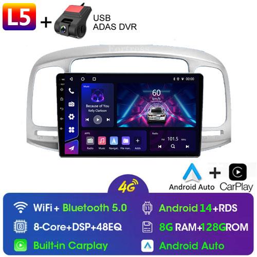 8G 128G Car Radio Android Auto Carplay For Hyundai Accent 2008 -2011Multimedia Qled Screen Stereo Autoradio GPS Navigation Wifi