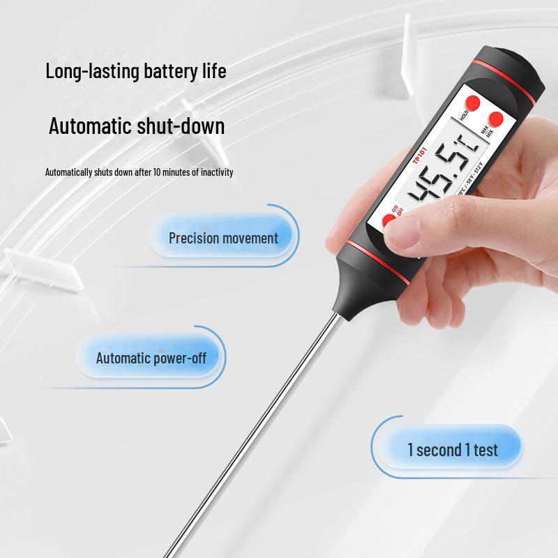 Digitales Thermometer für Lebensmittel, Wasser, Öl, Milch und Backen - Küchensonde für genaue Temperaturmessung