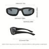 Fashionable Square Sunglasses Men UV Protection Outdoor Sports Running Cycling Sun Glasses Anti-glare Dustproof Goggles