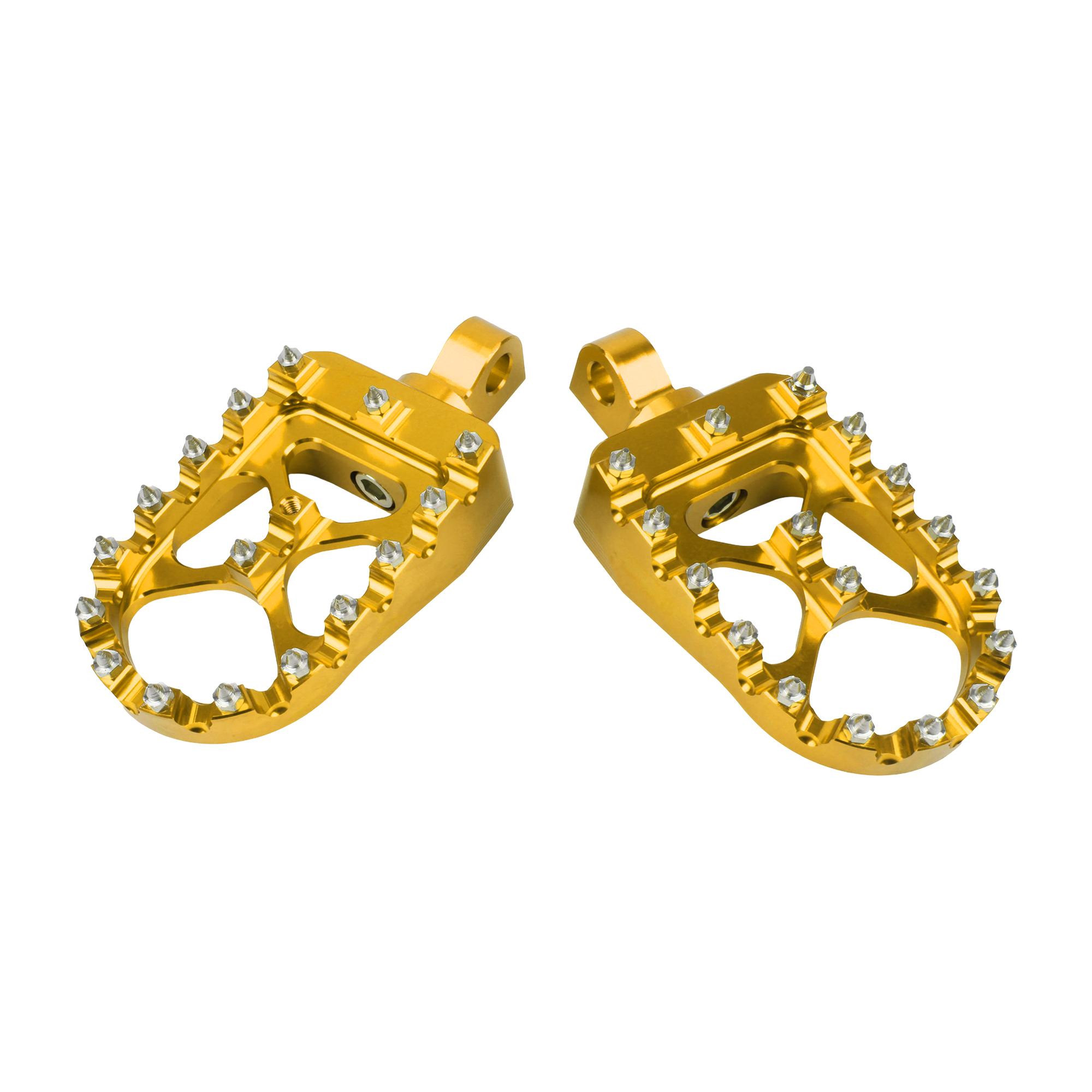 For Harley Sportster XL 883 1200 Dyna Street Bob Motorcycle FootPegs Foot Pegs 360° Roating Foot Pegs CNC Aluminum Wide Fat Part золотой