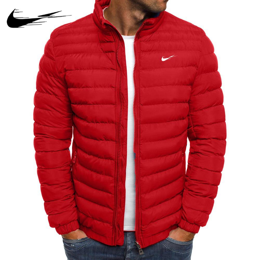 

Небесно-голубая 2025 Осень Зима Мужская Пуховая Куртка Хлопковая Мягкая Высокого Качества Мужские Пуховики Повседневная Мужская Одежда Пальто L красный