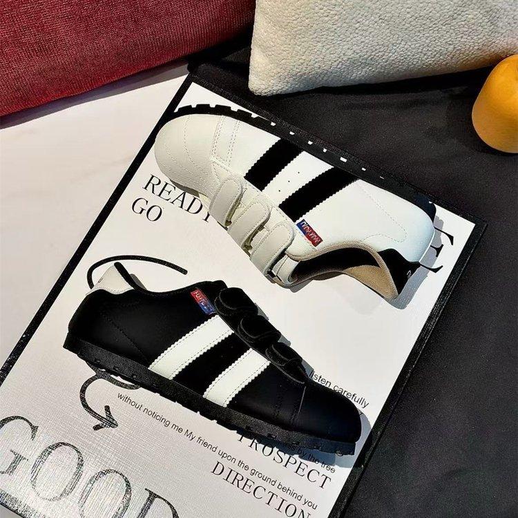 Shell head platform Velcro German training shoes women's 2025 autumn new height-increasing versatile sports and leisure big head shoes