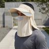 Detachable Shawl UV Resistant Hat Breathable Beach Empty Top New Wide Brimmed Sunshade Cap  Summer