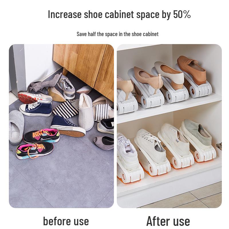 Double-Layer Adjustable Shoe Rack for Home and Dorm