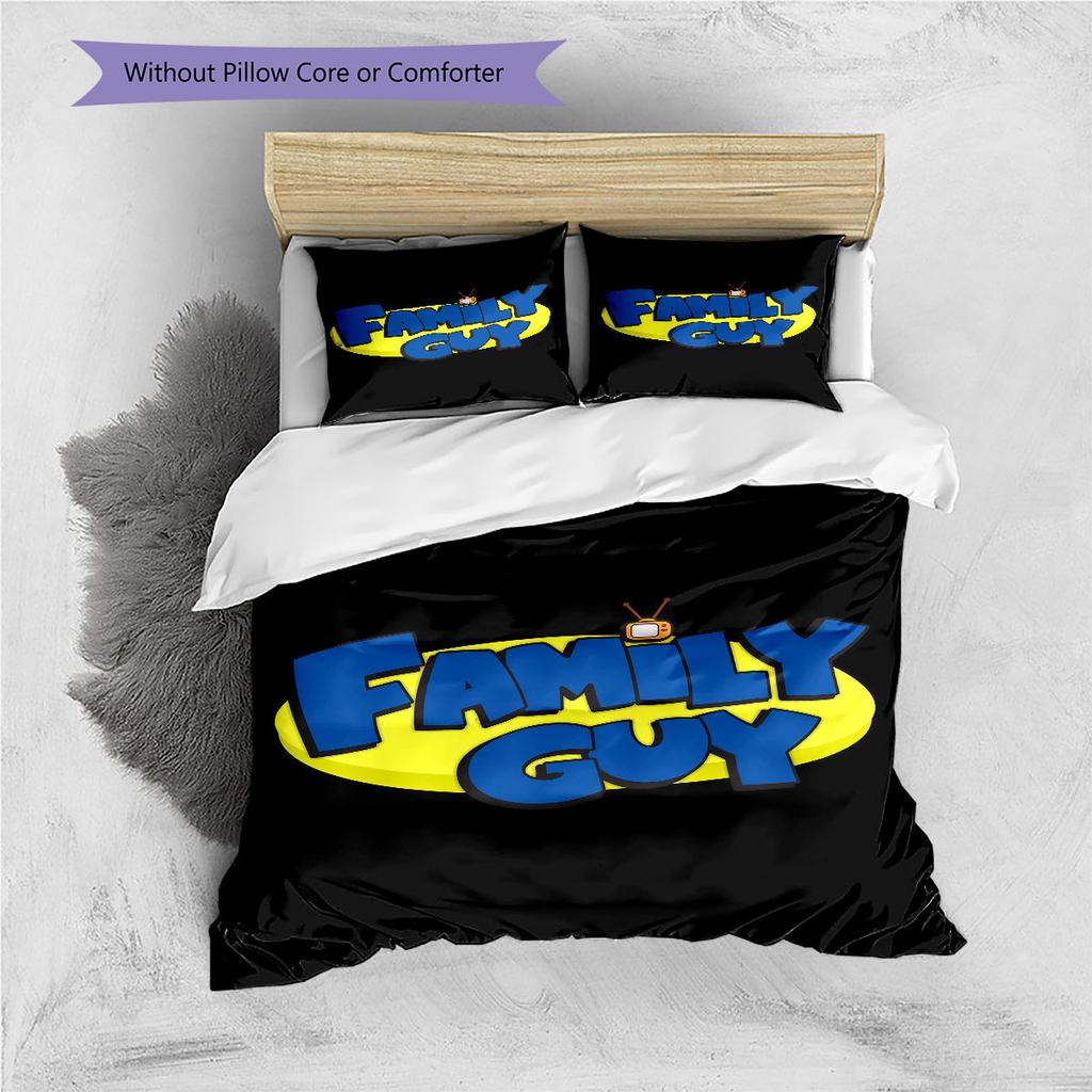 Family Guy Pattern Bedding Home Decoration Birthday Gift ( 1 Duvet Cover + 2 Pillowcase, Without Core),fan Merchandise.