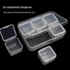 6-Grid Semi-Transparent Plastic Rhinestone Storage Box for Nail Art Accessories