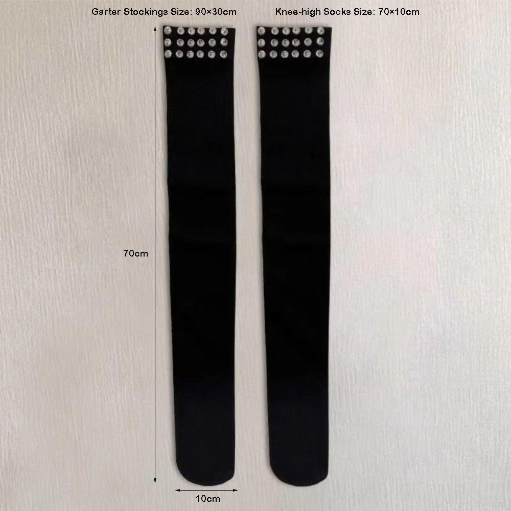 1 Pair Black Subculture Stockings Punk Style Thigh High Socks Sexy Garter Stockings for Women