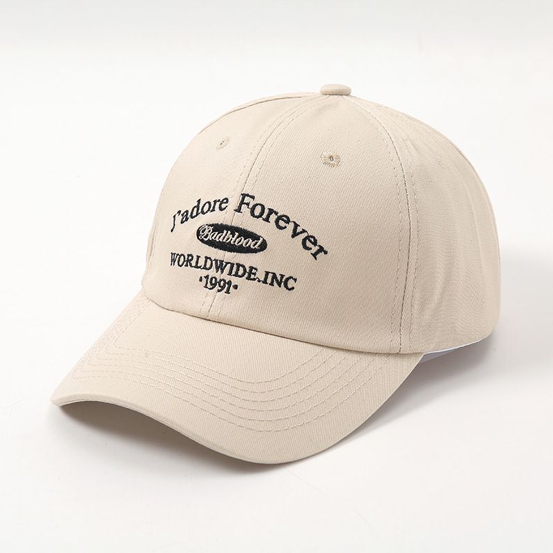 

Hat Female New Arrival Embroider Alphabet Peaked Cap Female Ins Trendy Face-Looking Small Baseball Cap All-Match Sun Hat Sun Hat Beige One size