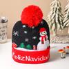 Santa Claus Christmas Hat Warm Christmas Knitted Hat Gifts Christmas LED Light Knitted Hat  Home