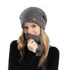 Women's Knitted Hat Winter European and American Warm Hat Scarf Set Fleece Ear Protector Pullover Wool Hat