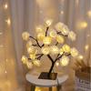 1pc LED Rose Flower Table Lamp - Romantic Fairy Lights with 24 LEDs, USB Powered, Valentine's Day, Christmas, Wedding, Bedroom Decoration, Night Light