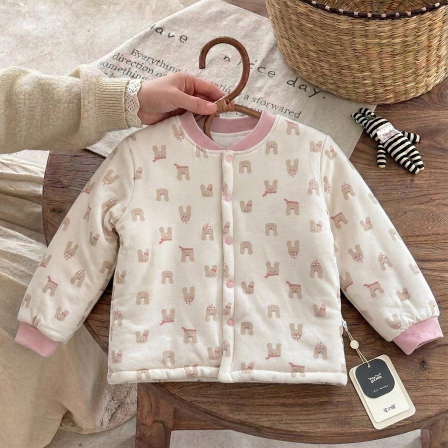 Machine washable handmade cotton-padded jacket, children's cotton-padded jacket, student school uniform with thickened warm boys cotton-padded jacket
