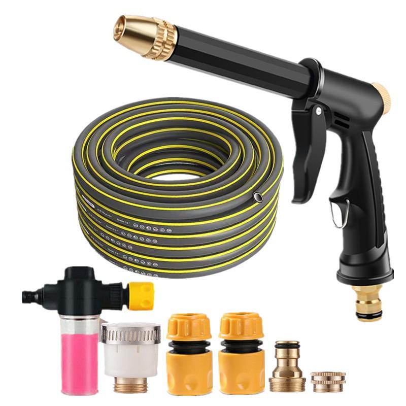 Dual-Purpose High-Pressure Car Wash Spray Gun Set with Telescopic Hose