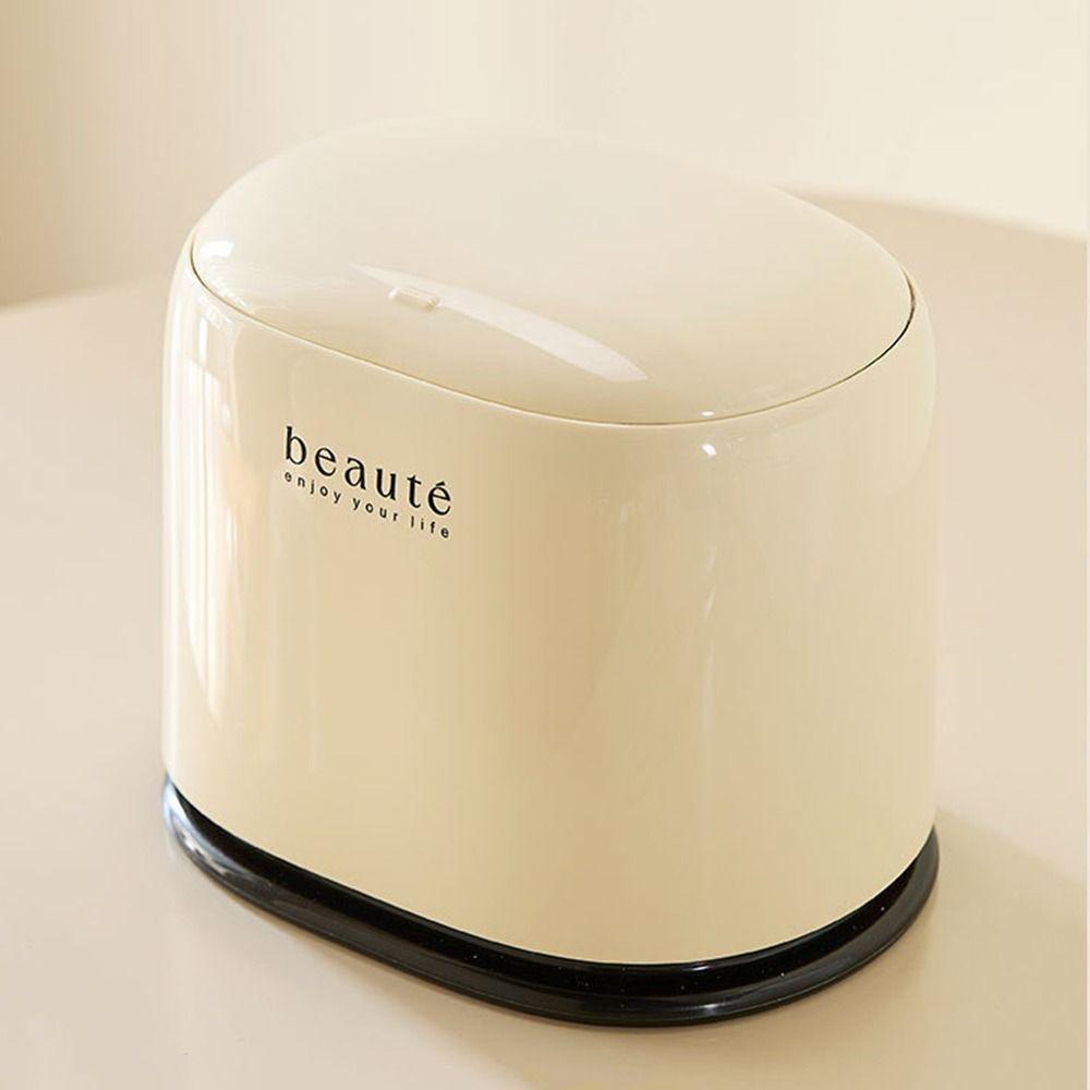 Large Capacity Desktop Storage Box Press Style Desktop Trash Can  Kitchen Accessories