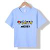 MC-91 MINISO 2026 Summer Disney Mickey & Friends Kids 100% Cotton T-Shirt Boys Girls Short Sleeve Casual Top