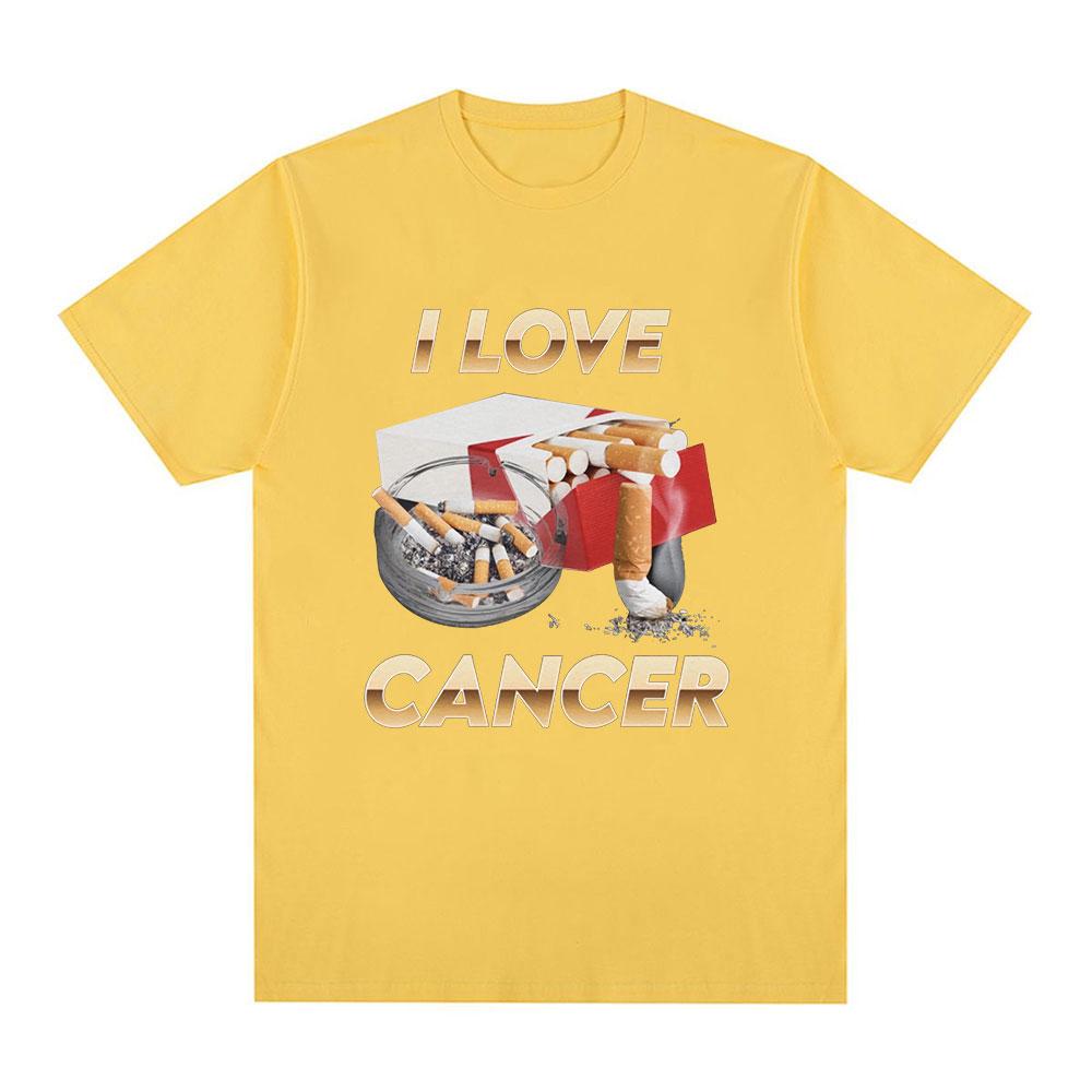 I Love Cancer Meme TShirt Unisex Fashion Vintage TShirts Summer 100 Cotton Casual Oversized Short Sleeve T Shirt Tops Streetwear