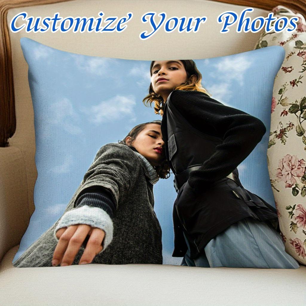 1 customized photo pillowcase with personalized portrait or anime design, soft plush texture, zipper closure, machine washable s