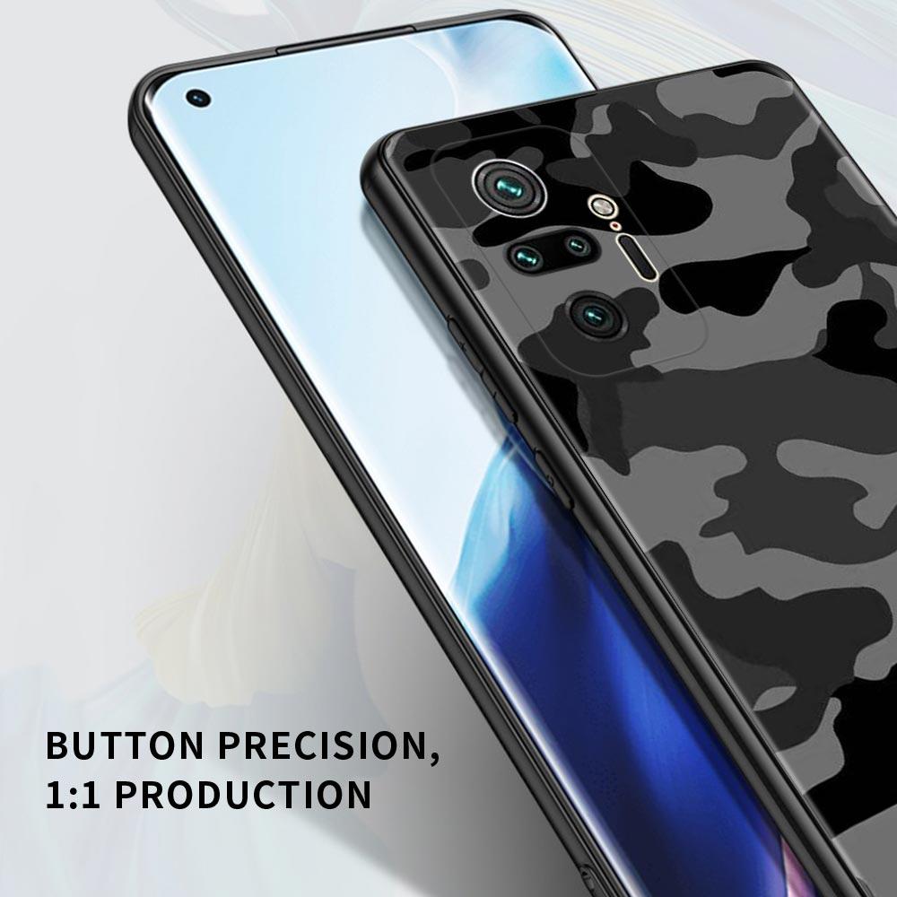 Husă pentru Redmi Note 10 Pro Max 9 9t 9s 8 8t 7 Husă pentru Redmi K40 Pro Plus 9 9a 9c Model de camuflaj Camo armată militară