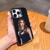 Lovely Emily Rudd Phone Case For iPhone17,16,15,14,13,12,11,Pro,MAX Gray Matte Silicone Black Cover