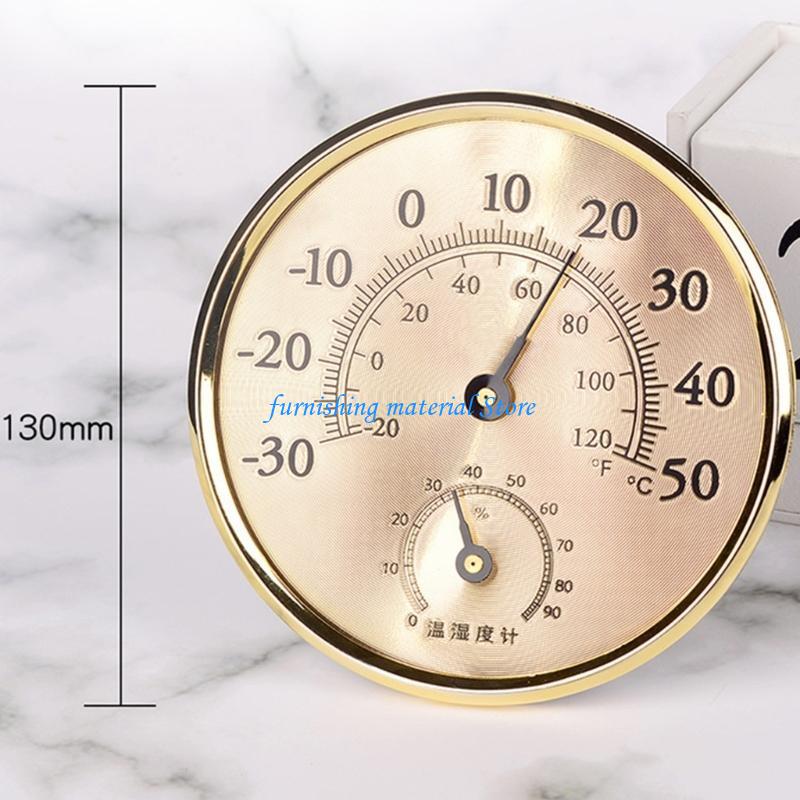 Y5GD Innen-Temperatur-Feuchtigkeits-Detektor Sensor-Messgerät Tisch-Analog-Thermometer Hygrometer Großes Display für Zuhause Büro