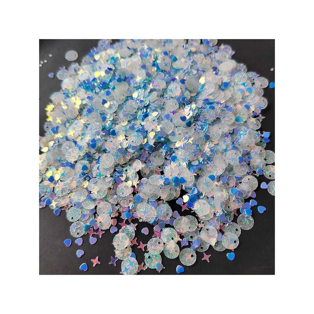 Sequin Glitter Mix Star Heart Dot Shaped Colorful Loose Sequins for Shaker Card NailArt Scrapbook Decoration Makeup Confetti