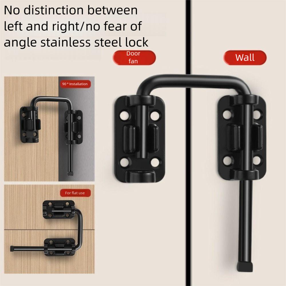 Thickened Gate Latch Non Perforated Door Bolts Hardware Door Buckle  Drawer