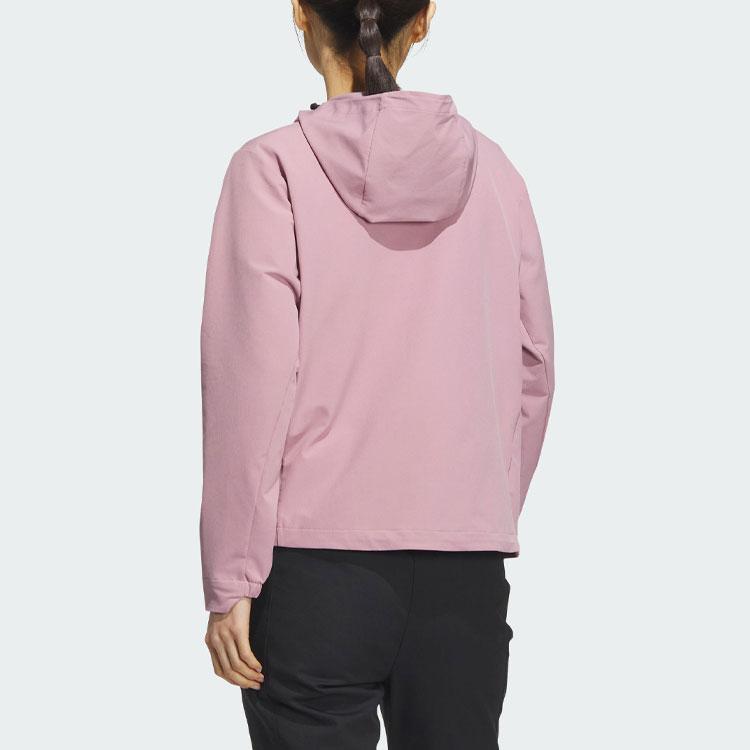 Adidas Brushed Shell Jacket Solid Color Logo Outdoor Fleece Hooded Soft Shell Jacket Women Jacket Magical-Purple-Pink IL9012