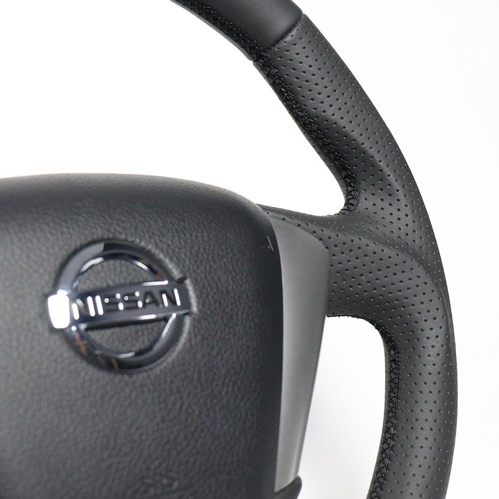 REAL All Leather Steering Wheel for Toyota Elgrand (E52) NSC-LPB-BK
