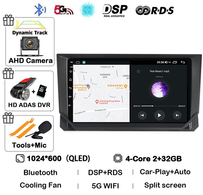 Android 14 Carplay Auto 4G+WIFI Car Radio for SEAT Ibiza 2017 2018 2019 2020 Stereo GPS Multimedia Video Player 360 Camera Audio
