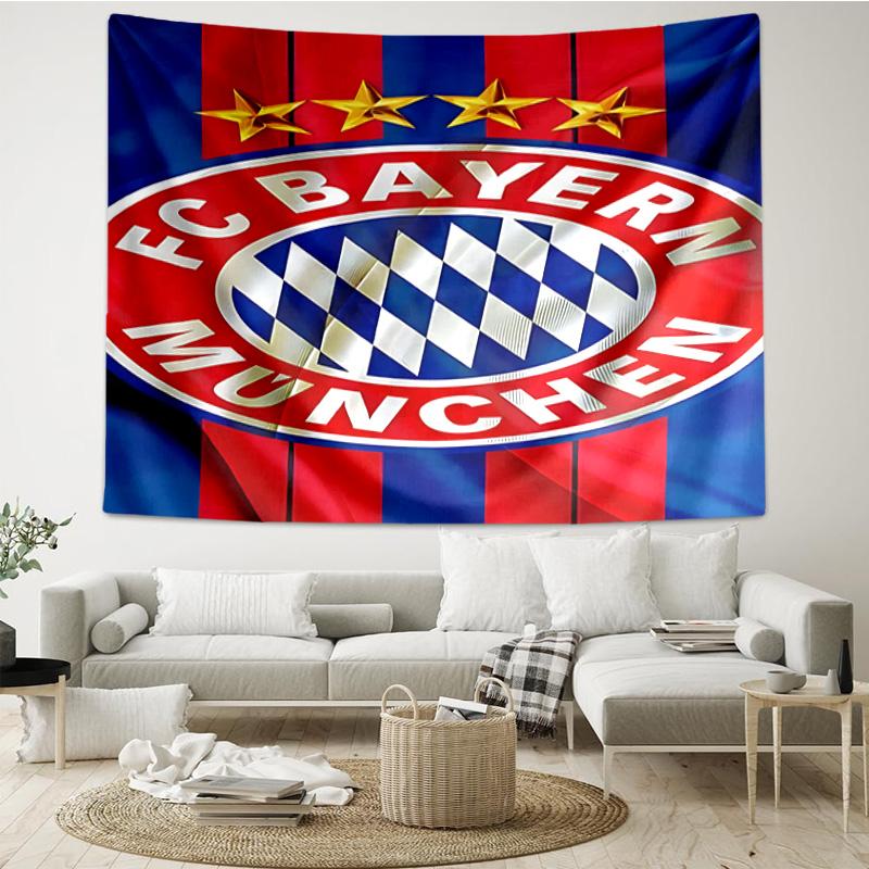1PC Munich FC Crest Printed Tapestry Room Decoration Wall Hanging for Living Room Bedroom, dormitory, Birthday and Christmas gifts