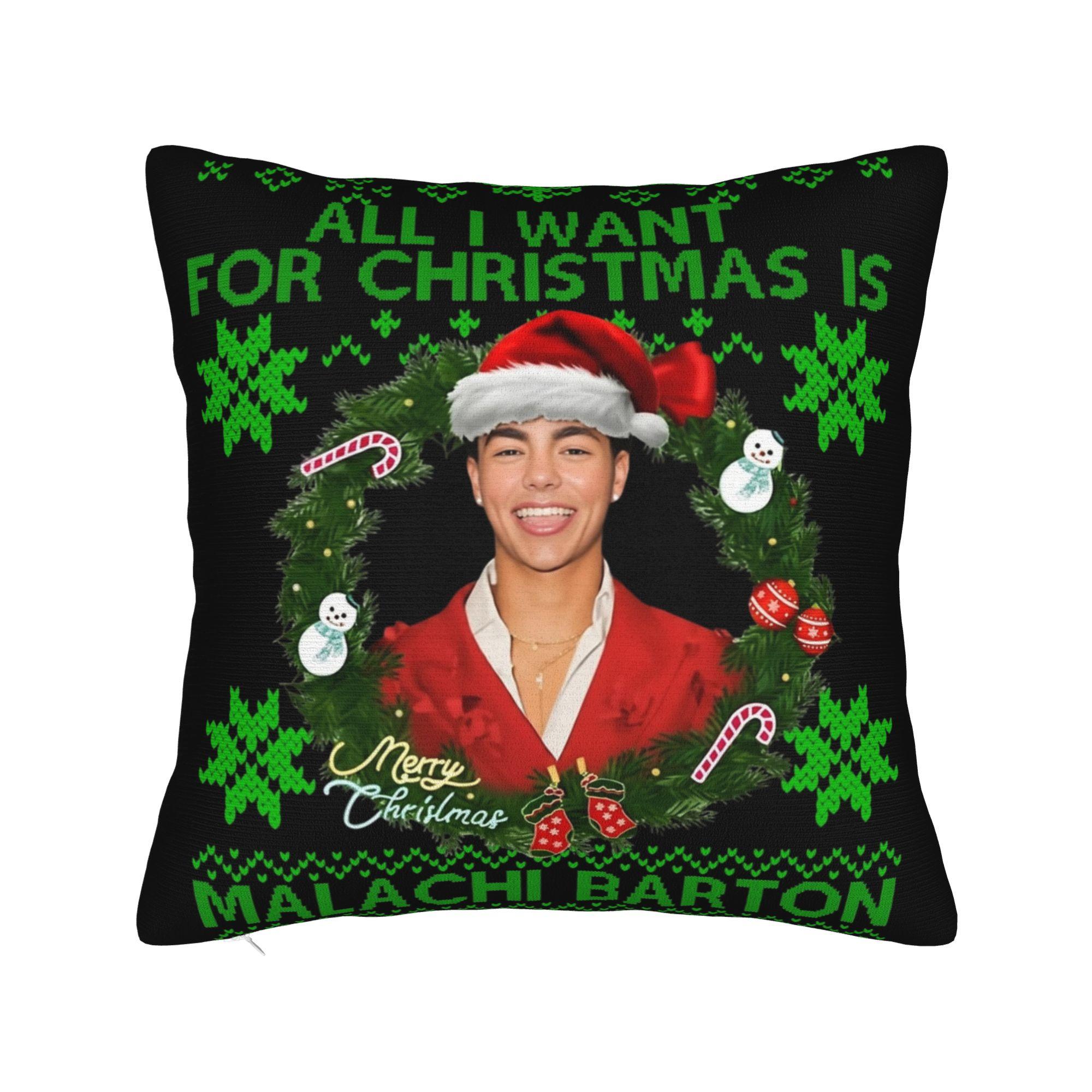 Malachi Barton Pillowcase Merch Printed Cushion Cover Decorative  Pillow Case Cover Seat Multi-Size 12x12Inch