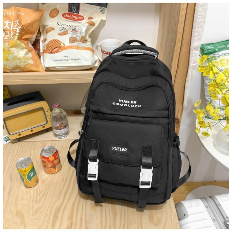 Casual Travel Bag, Simple Backpack, Large Capacity, Junior High School Student, High School Student Bag, Contrasting Color, Fashionable Backpack.