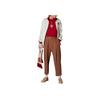 Adidas Originals Logo Embroidered Slim Fit Stand Collar Zip Long Sleeve Jacket Men Jacket Off-White JF0593