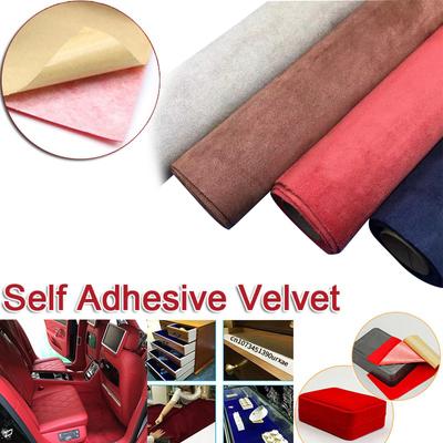 Υψηλής ποιότητας Velvet Suede Fabric Car Velvet Suede Wrap Διακόσμηση DIY μαλακό κουτί κοσμημάτων Αυτοκόλλητα αυτοκόλλητα βινυλίου βελούδου