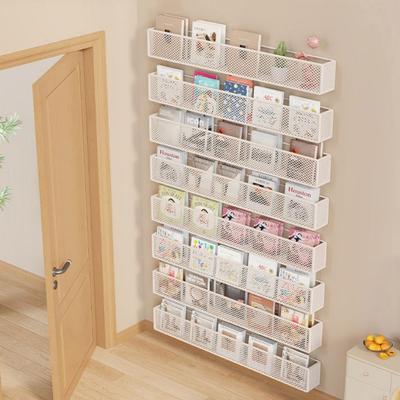 Durable Metal Picture Book Sorting Rack Ultra Narrow Punch Free Picture Book Storage Rack Space Saving Wall Storage Rack Kitchen