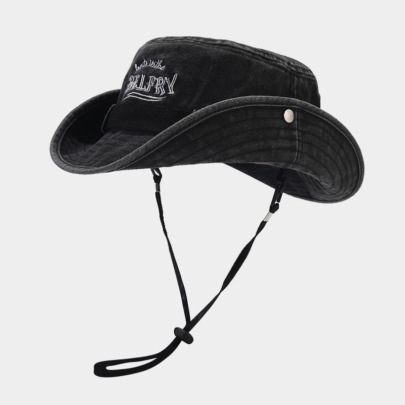 Western wind fisherman hat men's and women's summer outdoor camping mountaineering sun hat shading sun protection Spice girl cowboy hat