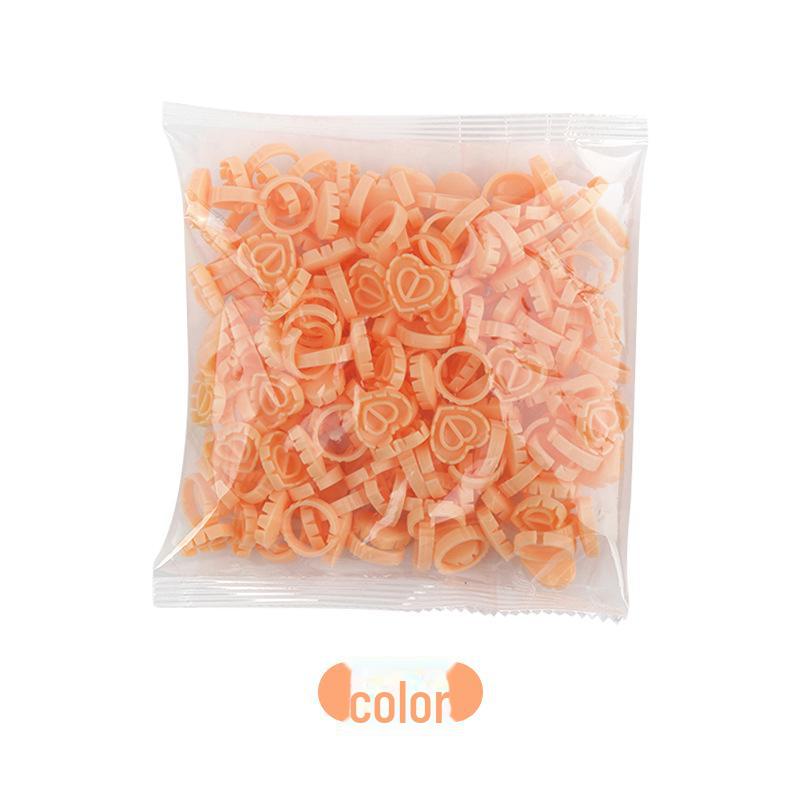 Heart-Shaped Eyelash Glue Ring Cups, 100-Pack - Eyelash Grafting & Embroidery Tools