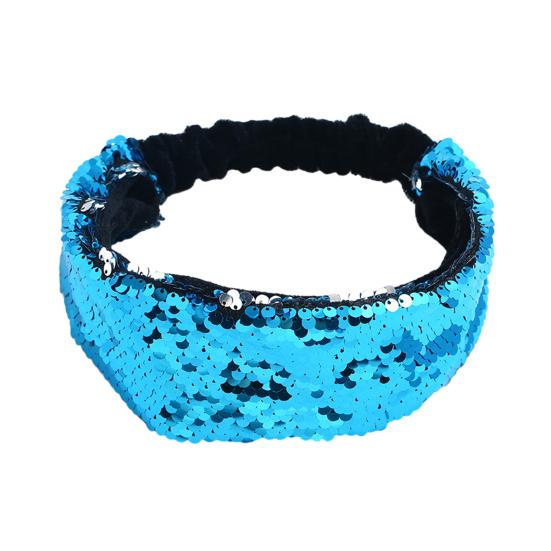 Women Headband Reversible Shiny Sequins Headband Elastic Hair Fixing Decoration Decorative Hair Accessories