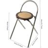 Kleiner Rattan-Klappstuhl Wohnung Mittel Leicht Luxuriös Einfach Tragbar Außen Balkon Garten Terrasse Möbel Stuhl