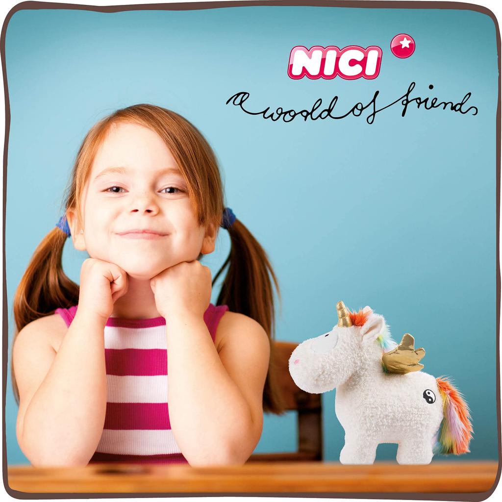 NICI Unicorn Rainbow Yan Plush White Toy, 32cm, Germany, 3047379,
