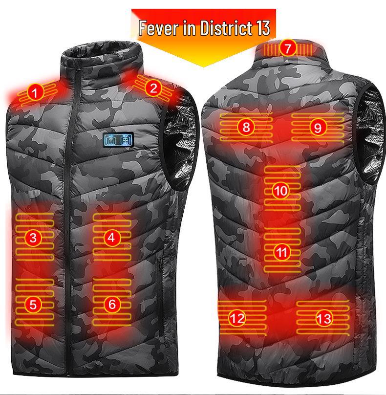 Smart Heating Vest with Graphene Technology – Available In 9, 13, 15, and 17 Heating Areas for Men & Women