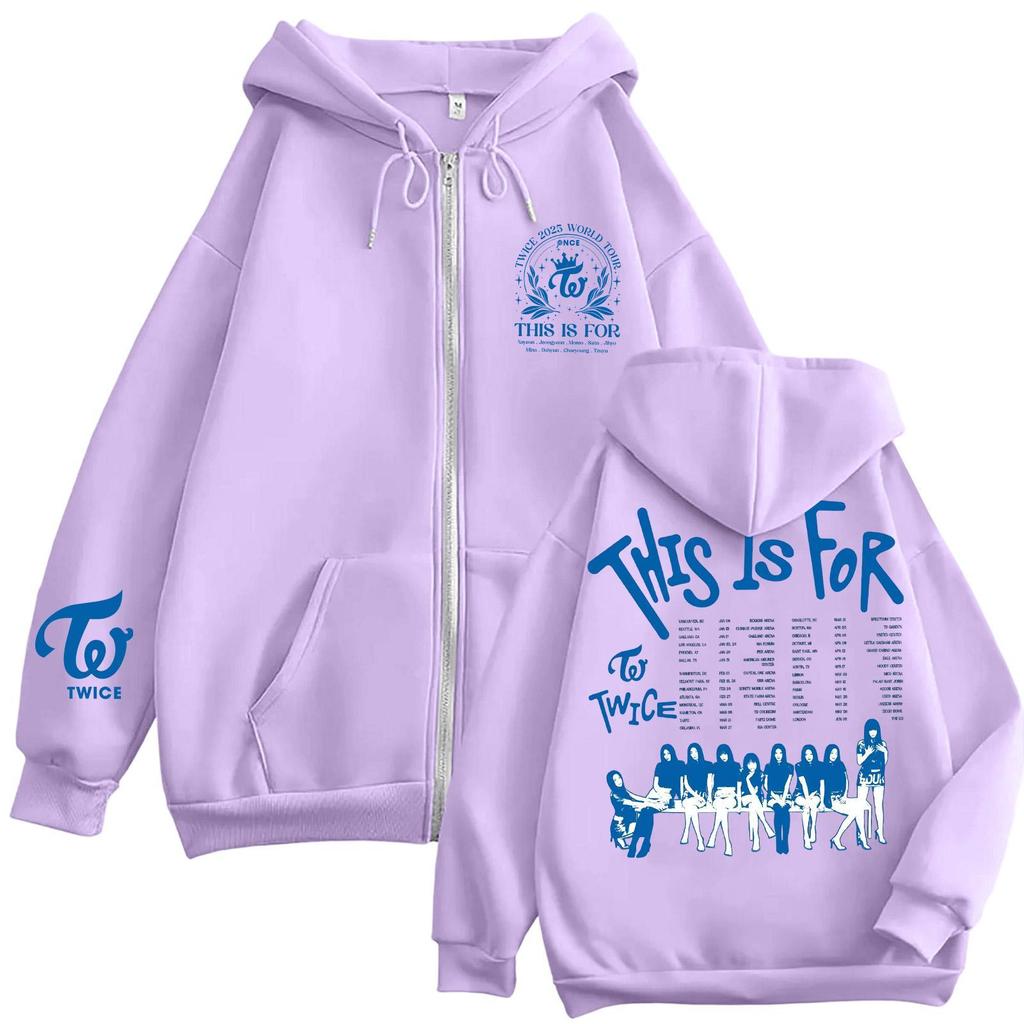 Damska codzienna modna bluza z kapturem zapinana na zamek, z nadrukiem i długim rękawem