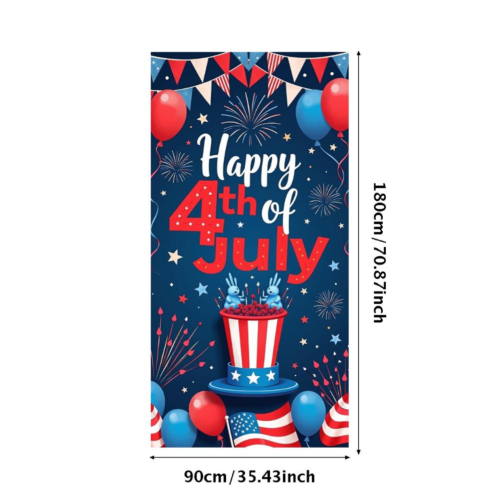 Decorative Design Happy 4th of July Celebration Banner for Holiday Party Indoor Decoration Patriotic Event