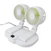 Car Dual Head Air Circulator Fan USB Powered Dashboard Cooling Air Circulator Fan Electric Car