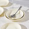 Trendy Solid Color Ceramic Tableware Set: Plates, Bowls, Chopsticks